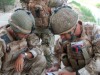 Giant wristband knitted in honour of hero soldiers